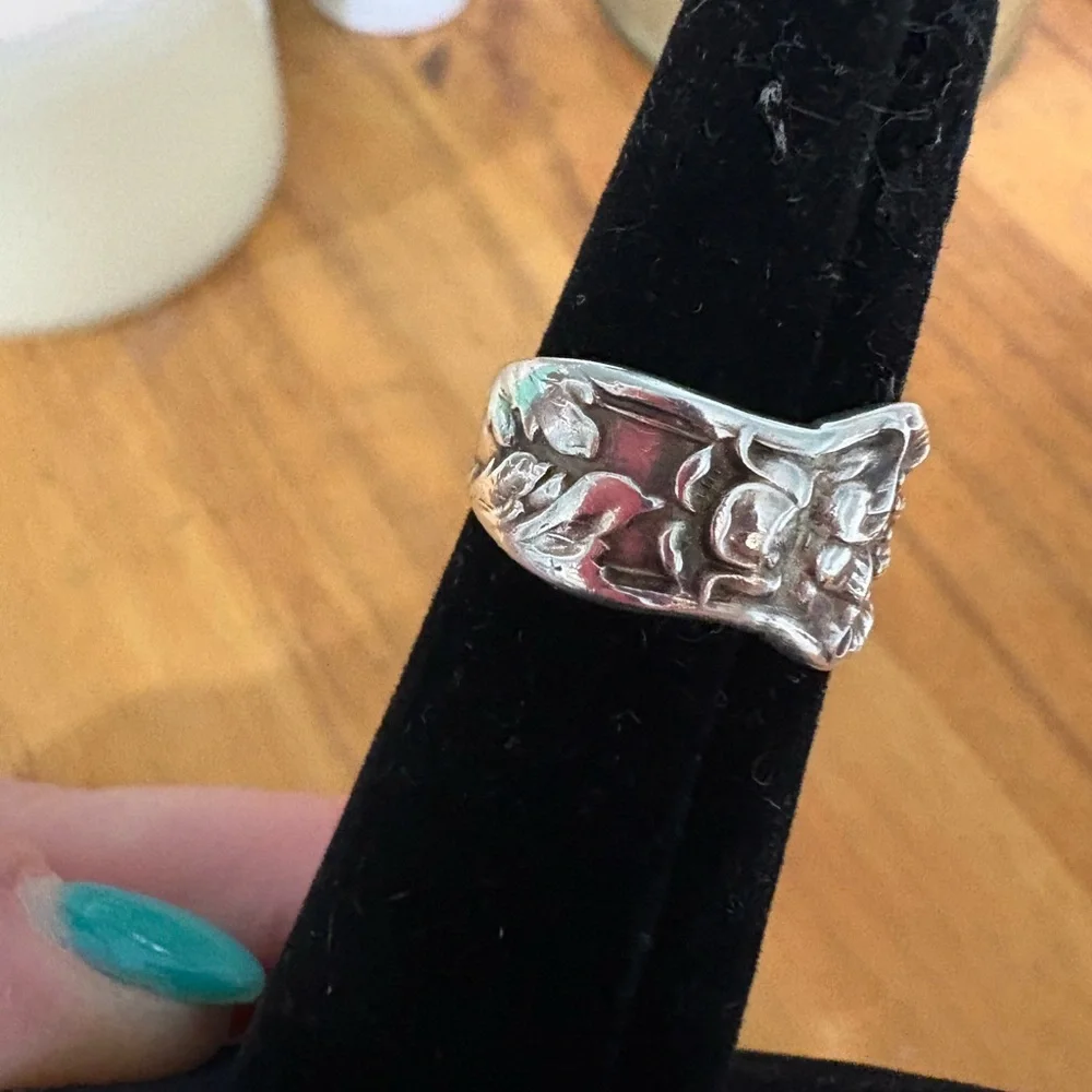 Sterling Silver Vintage Spoon Ring size 5 - Picture 6 of 15